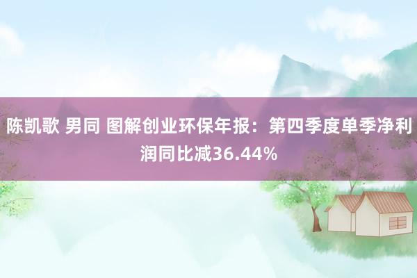 陈凯歌 男同 图解创业环保年报：第四季度单季净利润同比减36.44%
