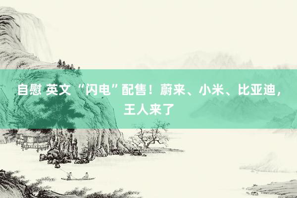 自慰 英文 “闪电”配售！蔚来、小米、比亚迪，王人来了