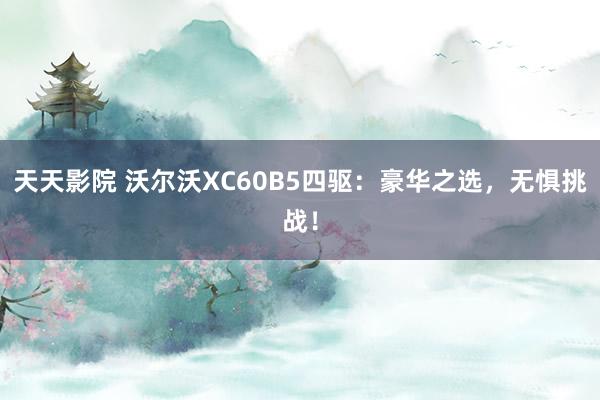天天影院 沃尔沃XC60B5四驱：豪华之选，无惧挑战！
